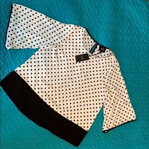 Anthropologie W5 polka dot blouse (size large)